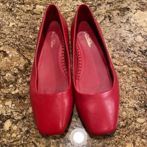 Brooks Brothers red leather flats